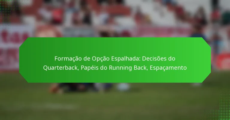 Formação de Opção Espalhada: Decisões do Quarterback, Papéis do Running Back, Espaçamento