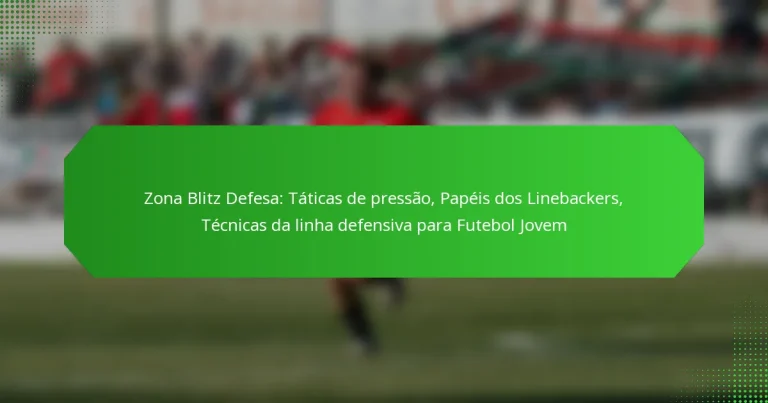 Zona Blitz Defesa: Táticas de pressão, Papéis dos Linebackers, Técnicas da linha defensiva para Futebol Jovem